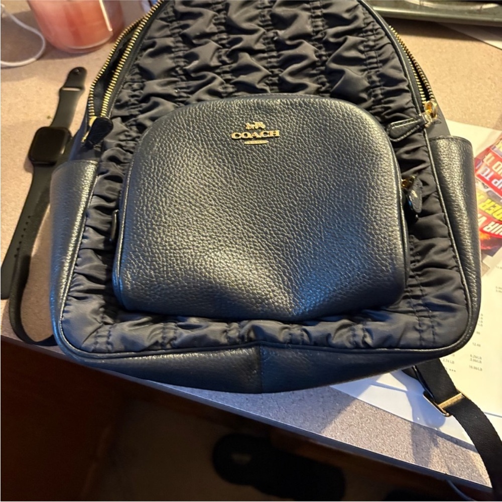 Coach Navy and Black Men's Backpack